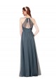 Tulle Sweetheart Keyhole Back A-Line Burgundy Bridesmaid Dress Derby