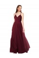 Tulle Sweetheart Keyhole Back A-Line Burgundy Bridesmaid Dress Derby