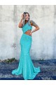 Velvet Sequin One Shoulder Mermaid Prom Dresses Derby