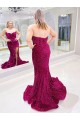 Velvet Sequin Sweetheart Sheath Evening Dress Derby