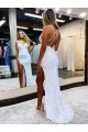 Velvet Sequin V-Neck Sheath Prom Dress / Evening Dress Derby