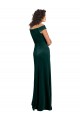 Stretch Velvet Square Neck A-Line Dark Green Formal Evening Gown / Prom Dress / Bridesmaid Dress Derby